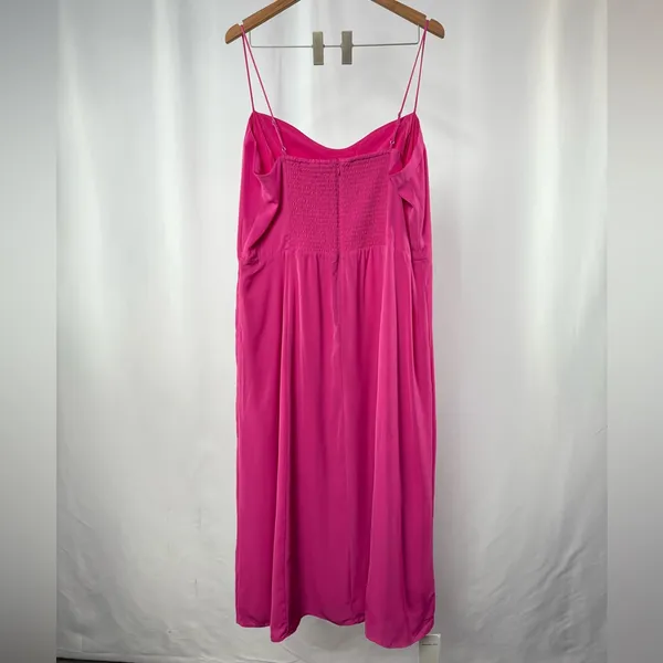 NWT Abercrombie & Fitch Slip Midi‎ Dress in Pink Size Extra Large Tall - Image 7