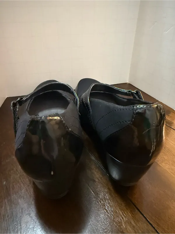 Clarks | Bendables Black Mary Jane Wedge Sandals | Size 7.5M - Image 3