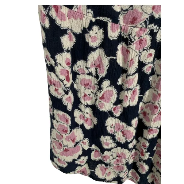 Abercrombie & Fitch Womens Floral Smocked Puff Sleeve Tiered Midi Dress Sz Small - Image 15