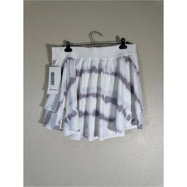 Lululemon White Purple Tie Dye Sporty Mini Skirt Skort Womens 14 Athletic Casual - Image 12