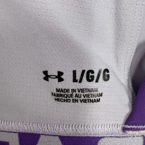 Under Armour Large Sports Bra Crossback Mid-Impact Purple 1390377 Gym Workout - Image 6