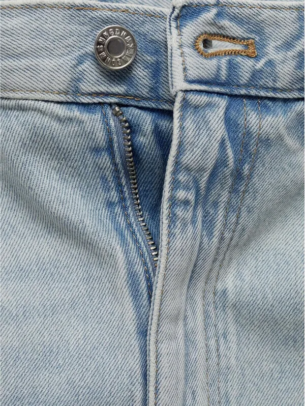 Mango Denim Miniskirt with Frayed Hem Mini Skirt NWT Elena Light Blue XS - Image 5