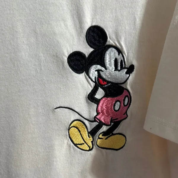Disney Cream and Black Mickey Mouse Tee - Image 2