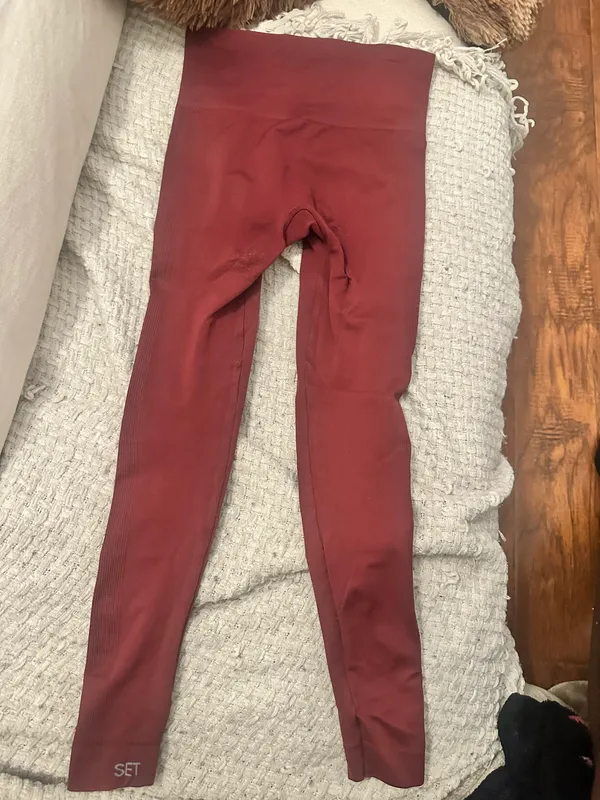 Set Active brick red high waisted leggings - Image 4