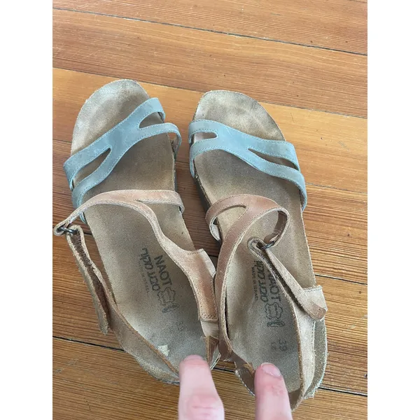 Naot Kayla Leather Sandal Comfort Shoes size 39 Brown Wedge - Image 5