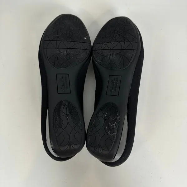 Abella Desiree Women’s Shoes Size 7.5 Black‎ Wedge Slip-On Round Toe Loafers NEW - Image 9
