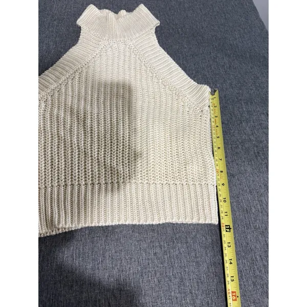 By The Way Women's Cream Knit Halter Cropped Top Sz S - Image 3