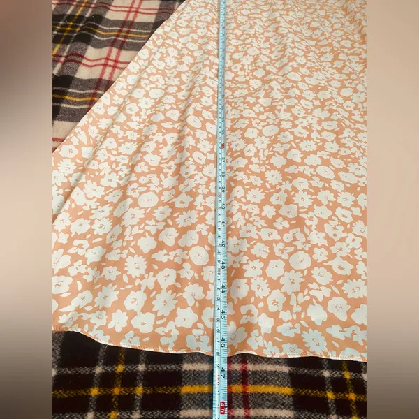 Lulus Timeless Touch Peach Floral Print A-Line Midi Dress Size Small - Image 14