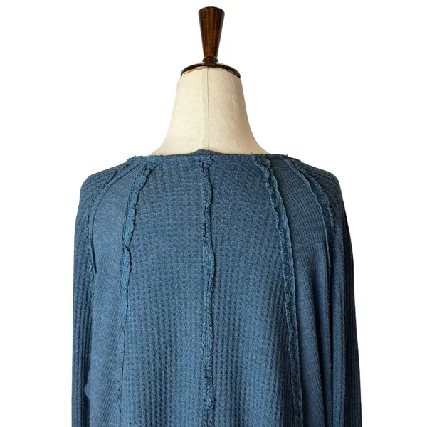 Free‎ People We The Free Catalina Thermal Top Women Medium Blue Boho Festival - Image 7
