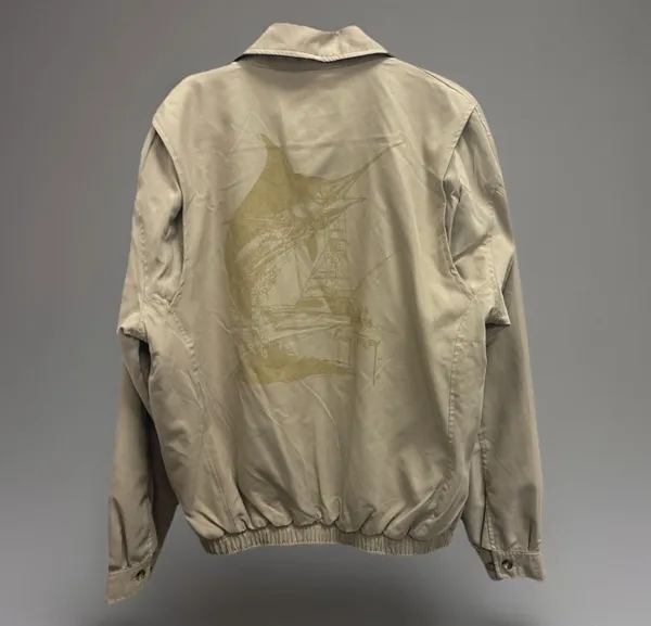 Guy Harvey Blue Water Khaki Jacket Zipper Front Lined Men’s Sz M EUC - Image 2