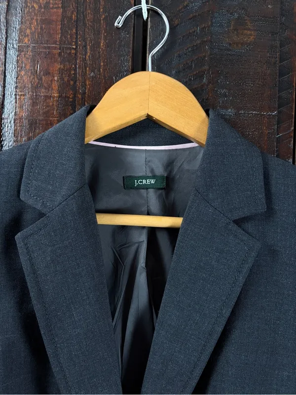 J.Crew Gray Vintage Blazer Size 4/SMALL - Image 3