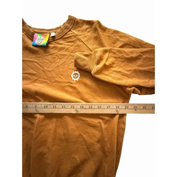 Big Bud Press Sweatshirt Size Small Mustard French Terry Crewneck Unisex #DDD1-7 - Image 3