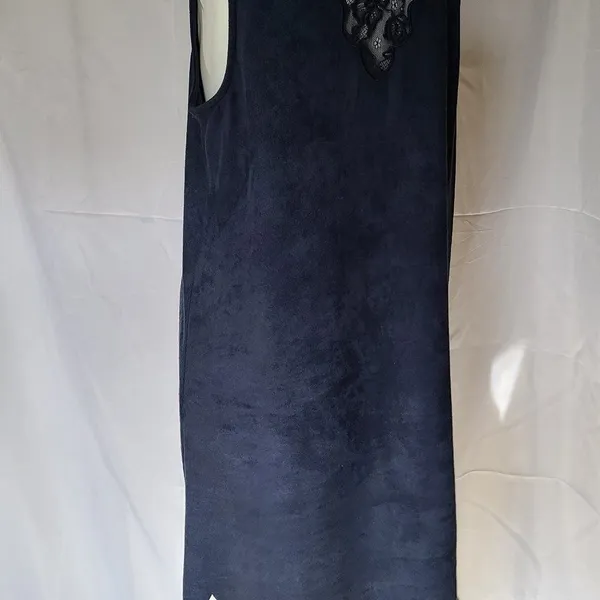 Altar'd State Blue Faux Suede Lace Mini Dress Scallop Hem Boho‎ Festival Largeye - Image 8