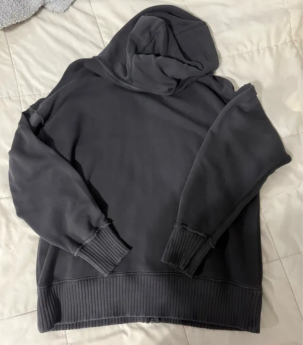 Aerie Oversized Zip-Up Hoodie Distressed - Image 6