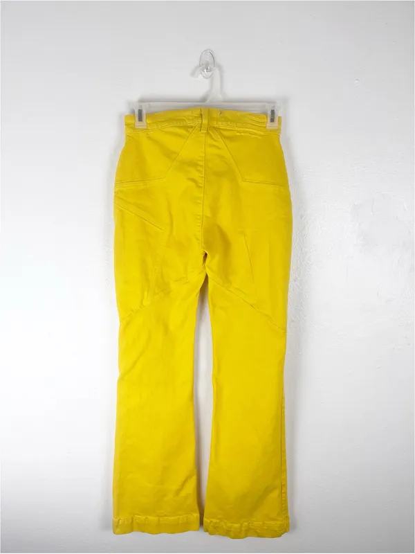Revice Denim Venus Flare Star Golden Yellow High Rise Jeans Size 30 Boho Retro Casual - Image 2