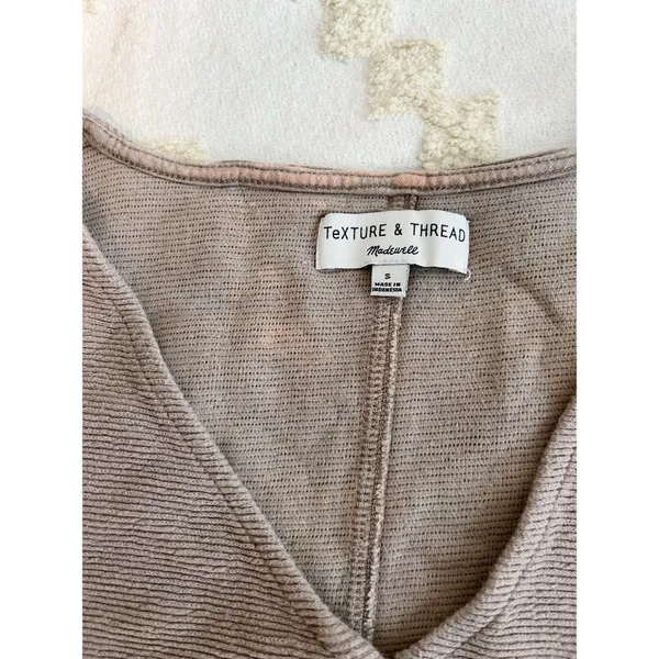 Madewell Texture & Thread Button Front Tie Tank - Image 3
