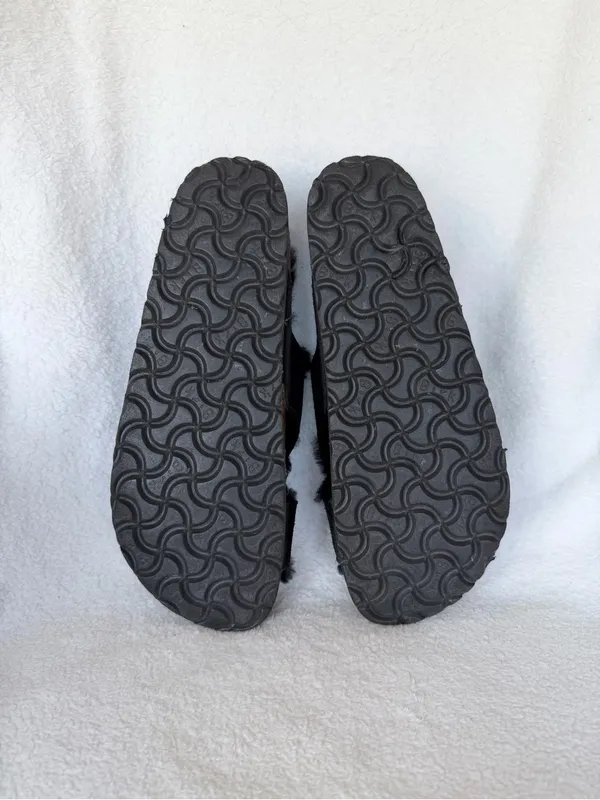 PAPILLIO By BIRKENSTOCK Women's Daytona Platform Black Shearling Sandal Sz 38 - Image 12