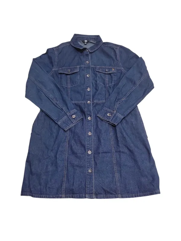 Frye Blue Denim Button-Front Mini Dress - Image 2