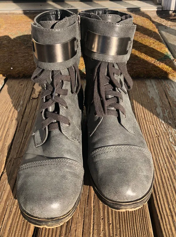 Breckelle's Gray Moto Boots - Image 2