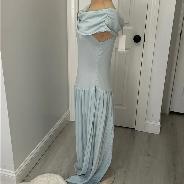 Vici The Real Moment Off The Shoulder Maxi Dress Light Blue - Image 6