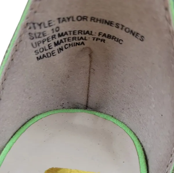 Lulus Shoes Size 10 Lulus Taylor Rhinestones Ankle Strap Heels Green With Flaws Missing Rhinestones - Image 14