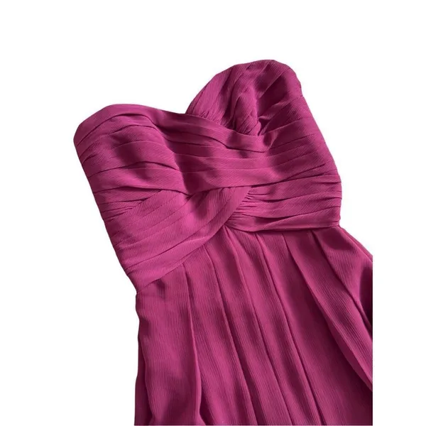 David’s Bridal Strapless Plum Dress Size‎ 4 Bridesmaid Formal Back Zip - Image 6