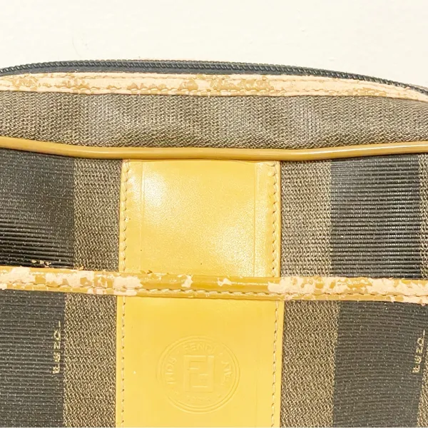 FENDI‎ ROMA Vintage Pequin Striped Small Luxury Designer Crossbody Shoulder Bag - Image 3