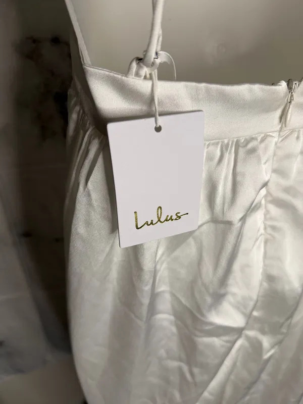Lulus Dress White Satin - Image 3