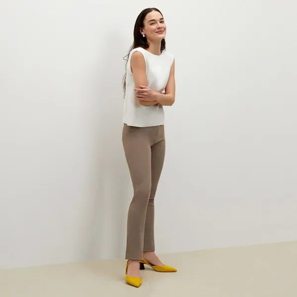 MM LaFleur Womens Size 14 Fits 12 Tan The Foster Cigarette Pant in PowerStretch - Image 3