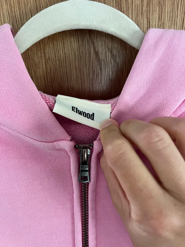 ELWOOD cotton candy pink zip up hoodie - Image 3