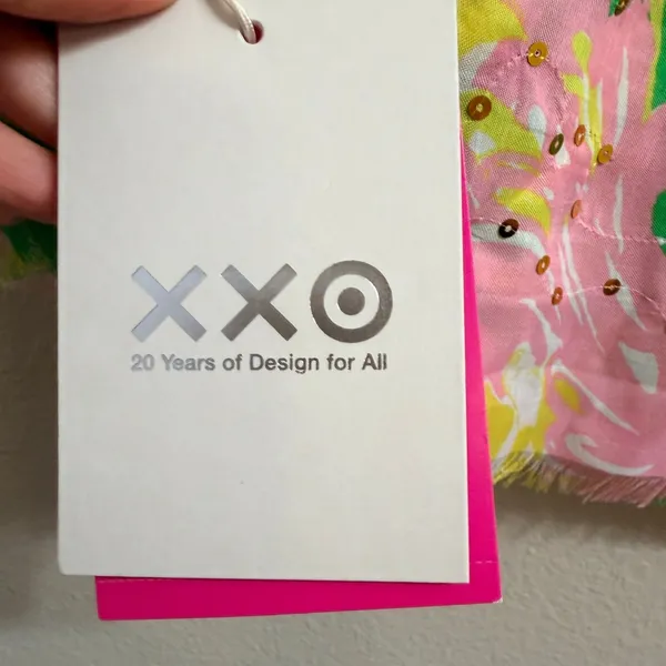 Lilly Pulitzer x Target 20th Anniversary Flamingo Scarf Sequin OS Sarong Coverup - Image 5