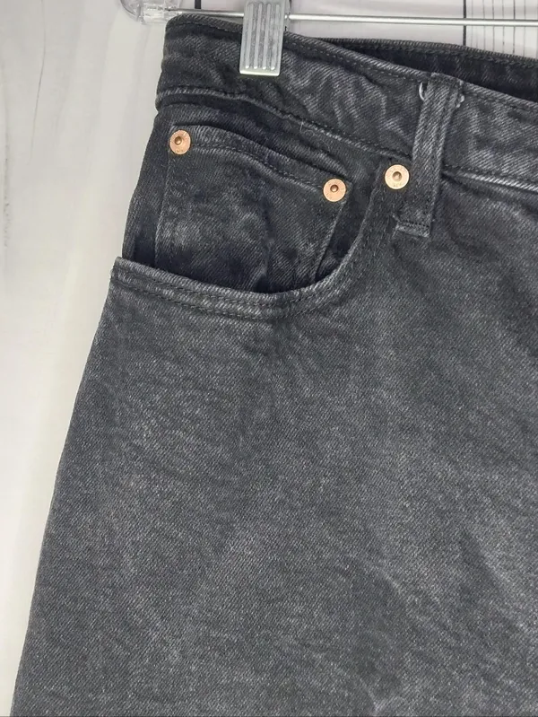 Abercrombie Washed Black 90's Relaxed Fit High-Rise Minimalist Jeans - Image 4