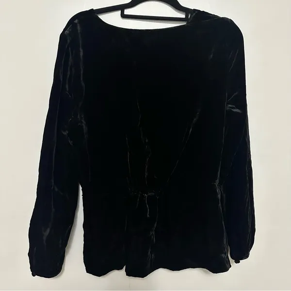 NWT J. Crew Velvet Wrap V-Neck Blouse 8 - Image 6