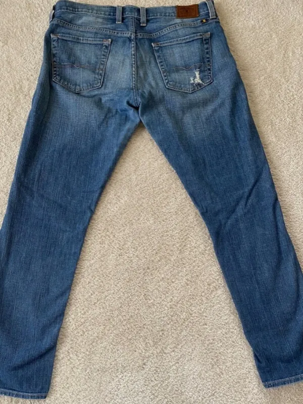 Lucky Brand Cigarette Distressed Dark Wash Jeans Size 8/29 - Image 3