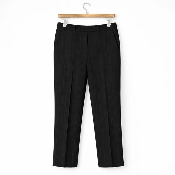 Tahari Black Pinstripe Pantsuit Women’s 10 Blazer & Trousers Career Suit Set - Image 4