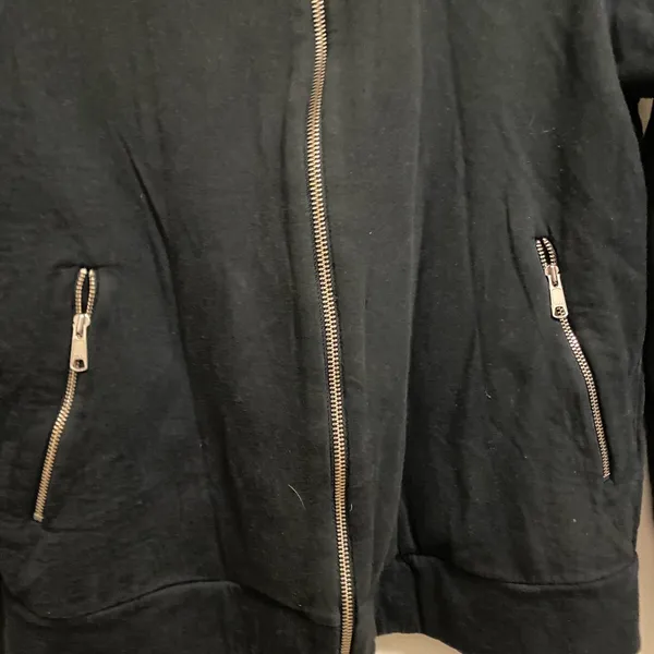 Everlane Womens Black Full Zip Jacket Size S Small Bust 34” Zipper - Image 3