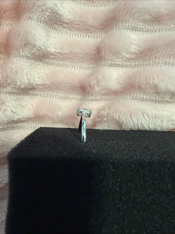 0.40 CT Radiant Moissanite Adjustable Ring – S925 Sterling Silver - Image 3