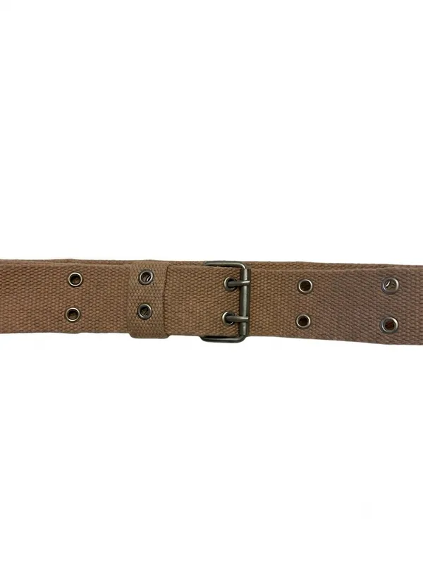 NWOT Tan Canvas Grommet Belt Blue - Image 3