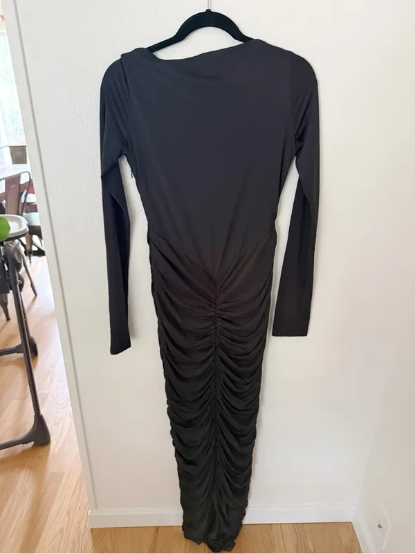 Leau Rhea Ruche Maxi Dress Sz L - Image 3