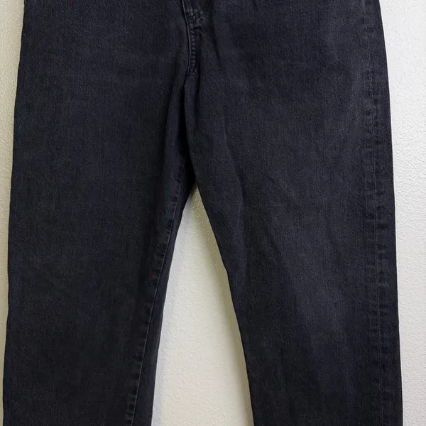 Agolde Criss Cross High Waist Jeans 29 Womens Black Shambles Cotton Frayed - Image 4