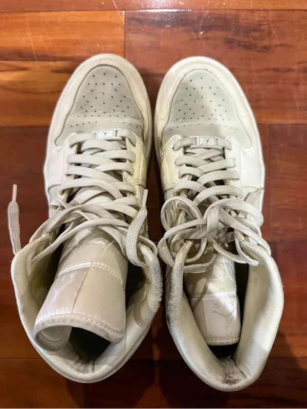 Jordan Women's High-Top Sneakers in Cream Gold - Golden Goose - Image 3
