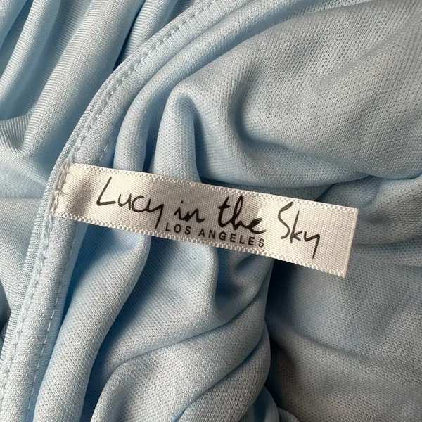 Lucy in the Sky‎ Baby Blue Mesh Sleeve Mini Dress XS | Romantic Pastel Soft Girl - Image 6