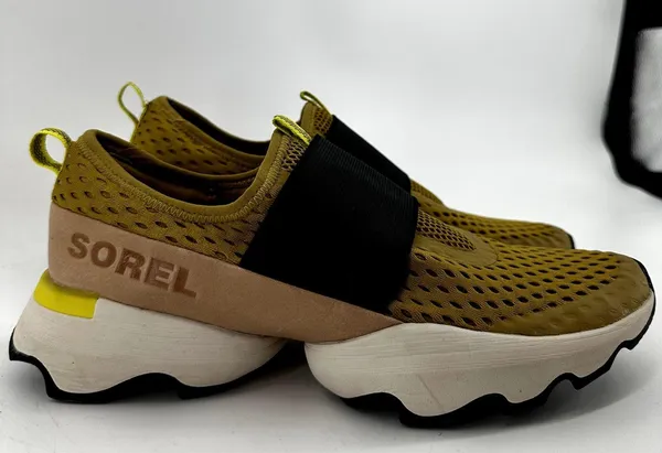 Sorel Kinetic Impact Strap Mesh Sneakers Athletic Slip On Dioxide Gold Black 8 - Image 3