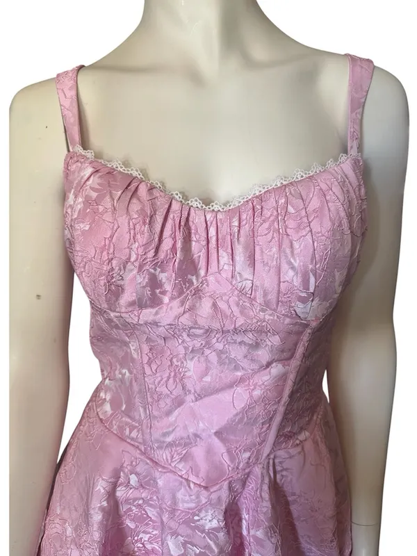 Elegant Flared Princess Dress Pink Size 10 NWOT - Image 4