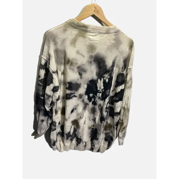 We The Free Sweater Womens XS Green Tie Dye Oversized Knit Pullover Boho Crewnec - Image 4