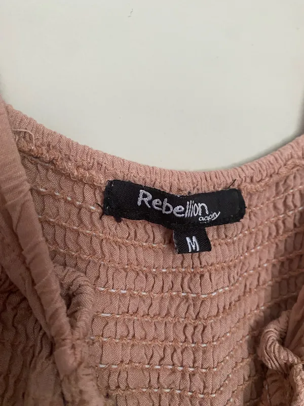 Rebellion Blush Link Ombré Smocked Dress - Image 3
