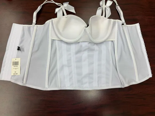 NWT Hot Topic Morbid Threads White Corset Size Medium - Image 5