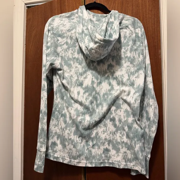 Women's FXR Teal Tie-Dye Hooded Long Sleeve Top - Image 2