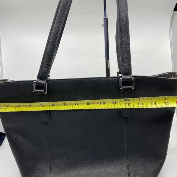 Calvin Klein Black Large Saffiano Leather Tote Bag - Image 5