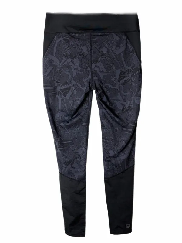MARMOT Performance Hiking Black Camo Patterned & Black Athletic Legging Medium - Image 3